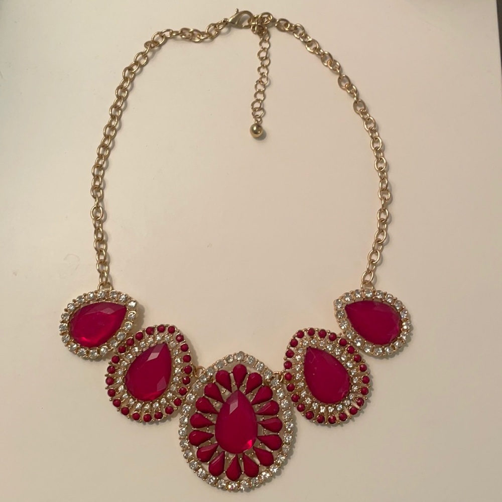Fuschia statement necklace